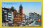Preview: Ansichtskarte Basel / Marktplatz / 1910-1925 / Straßenbahn – Rathaus – Marktstände